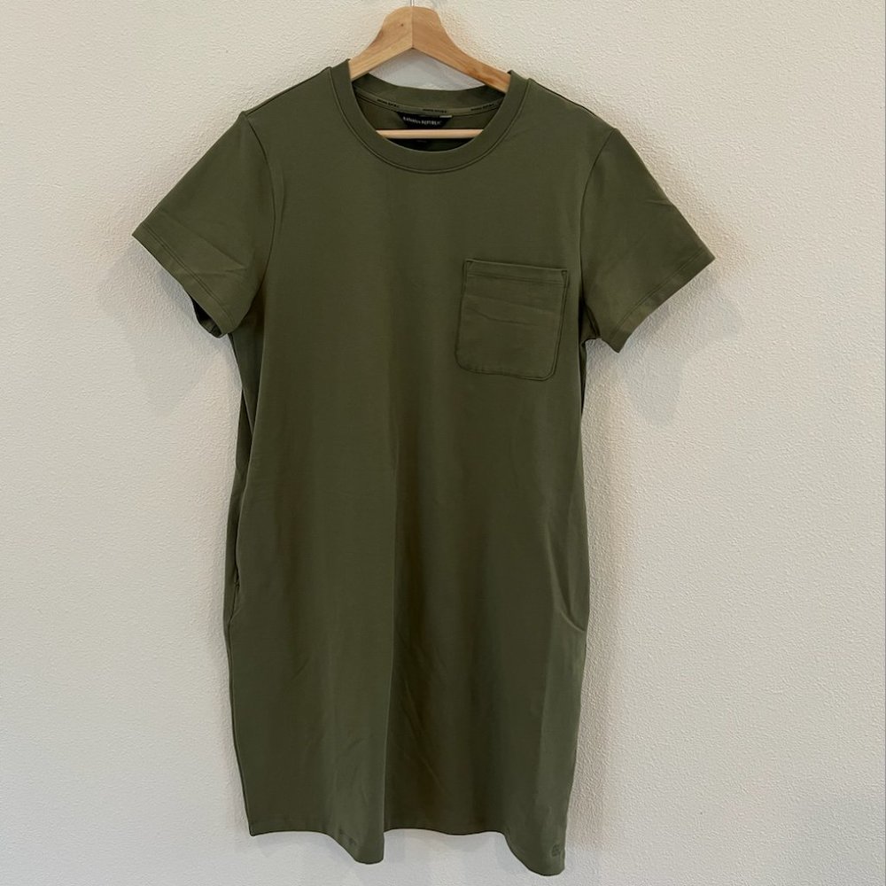 Banana Republic Women's Green Short Sleeve Crew Neck T-Shirt Dress Size Medium